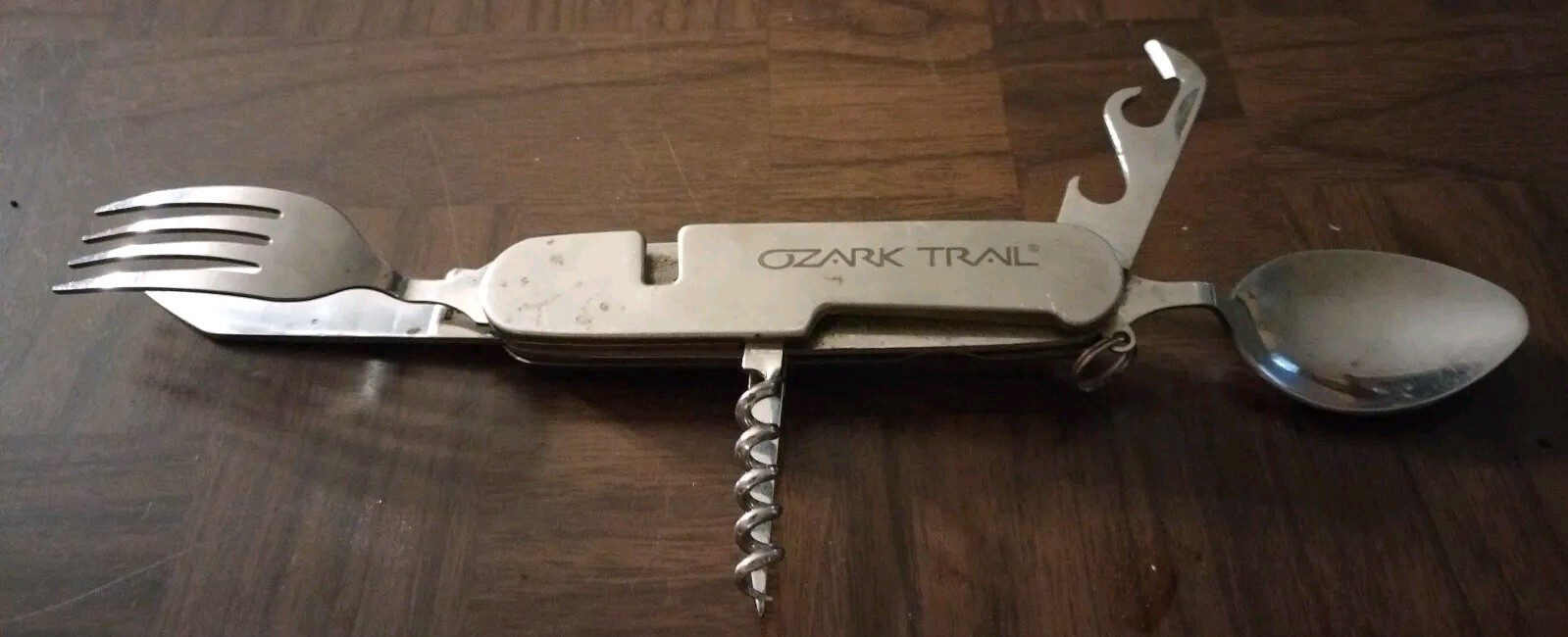 Ozark Trail Multi-Function Camping Survival Knife 7 in 1 Fork & Spoon Key Ring