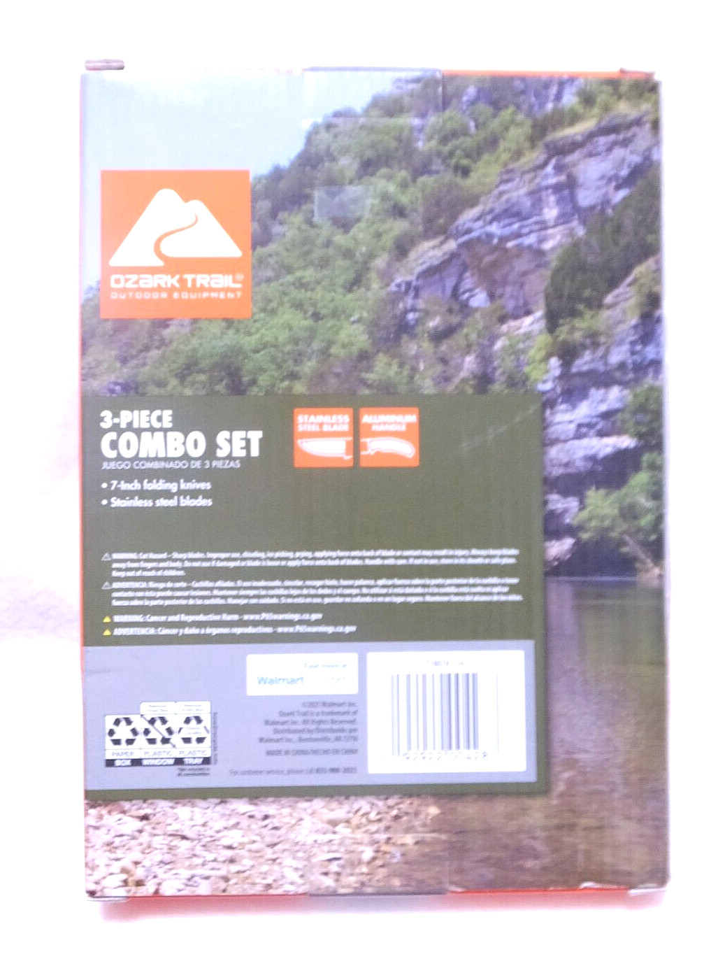 OZARK TRAIL 3 PC Combo Knife Set Survival Camping Hiking