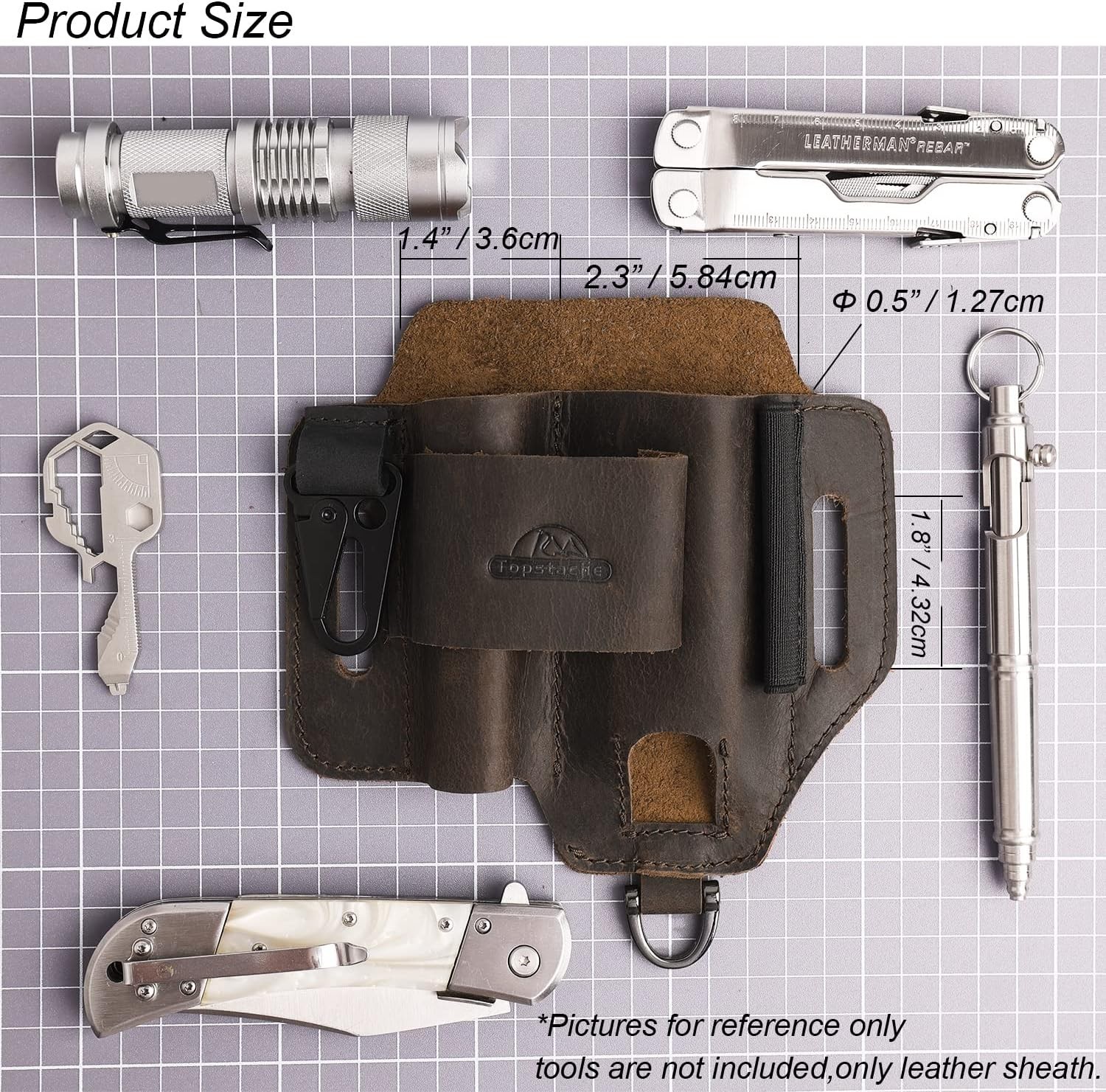 Leather Multitool Sheath,EDC Belt Organizer for Work and Daily Use,Leatherman…