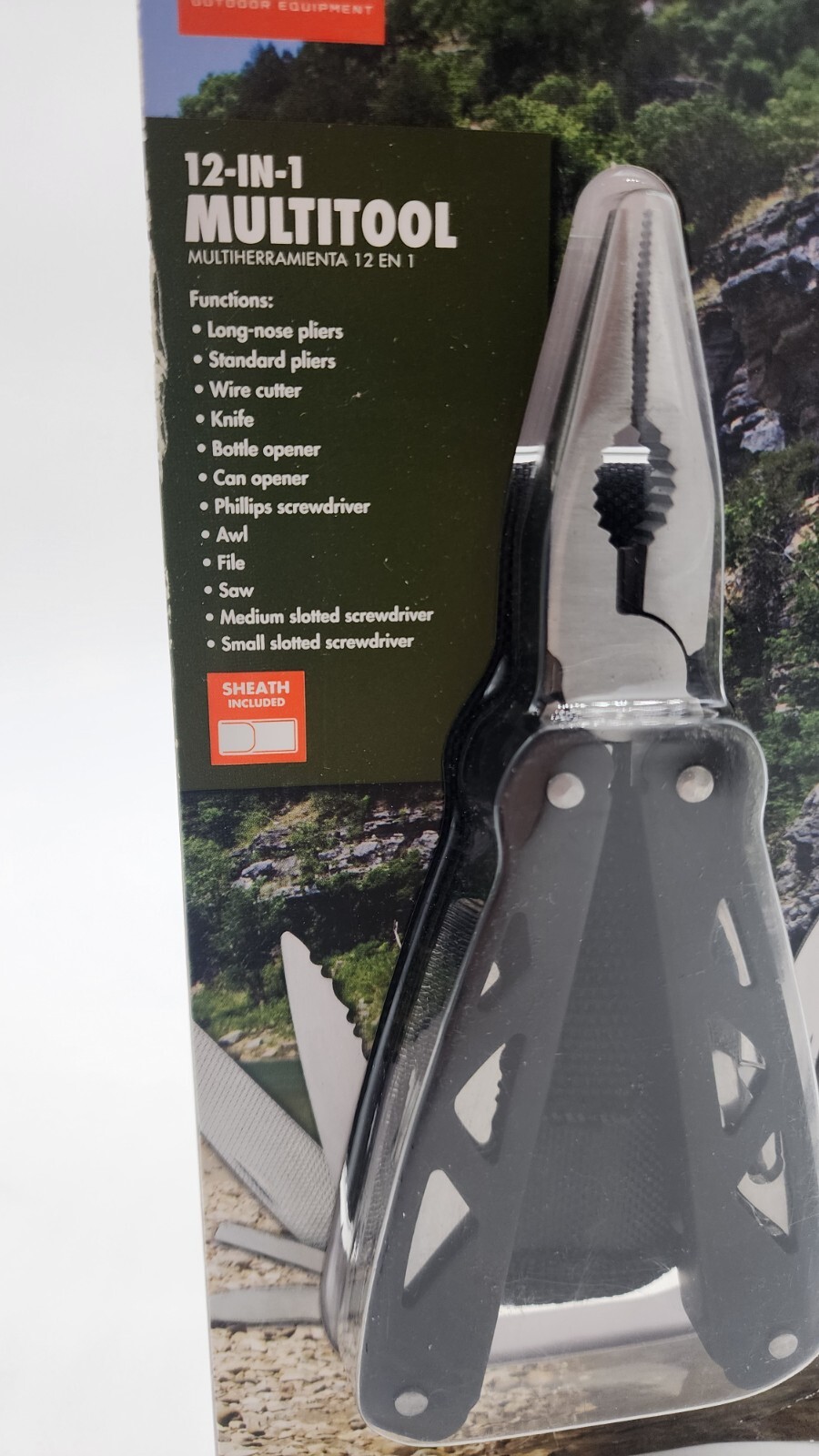 Ozark Trail 12-In-1 Multi Tool Outdoor Equipment includes Sheath Black
