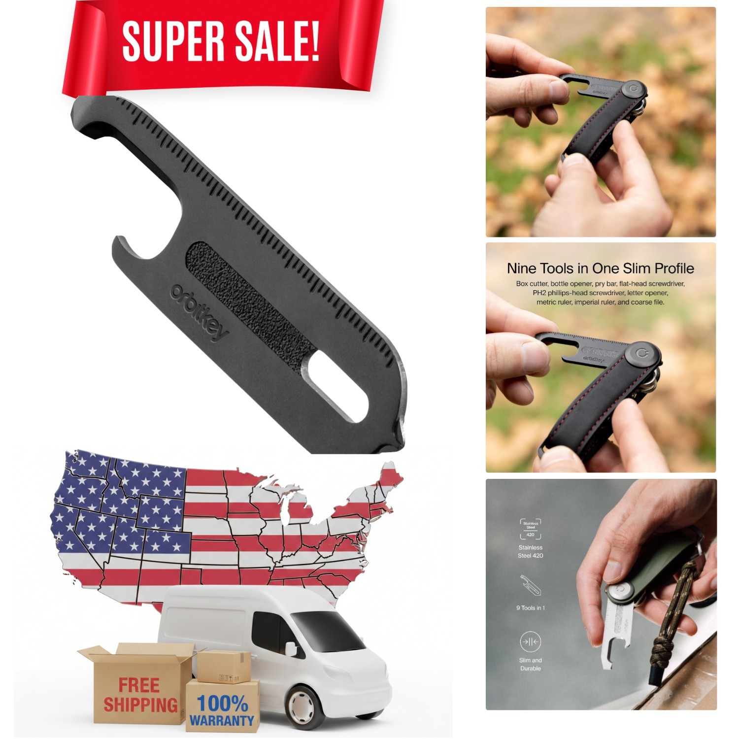 Orbitkey Multi-Tool V2 – Black