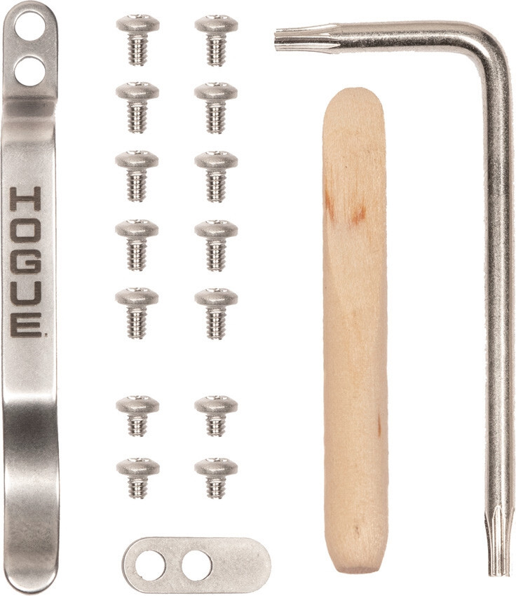 Hogue – Deka Knife Pocket Clip & Torx Screw Kit – Tumbled Finish 24284