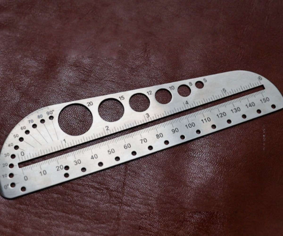 Titanium Alloy Ruler Stainless Steel Portable EDC Outdoor Compasses Tools