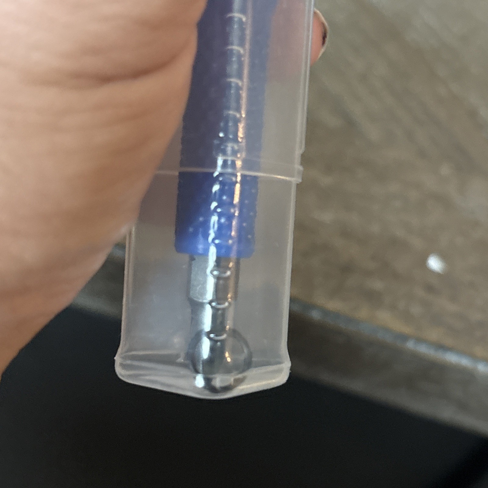 Maratac Delrin Electric Blue Pen Driver 4 Standard Bits Holds Extras Pocket Clip