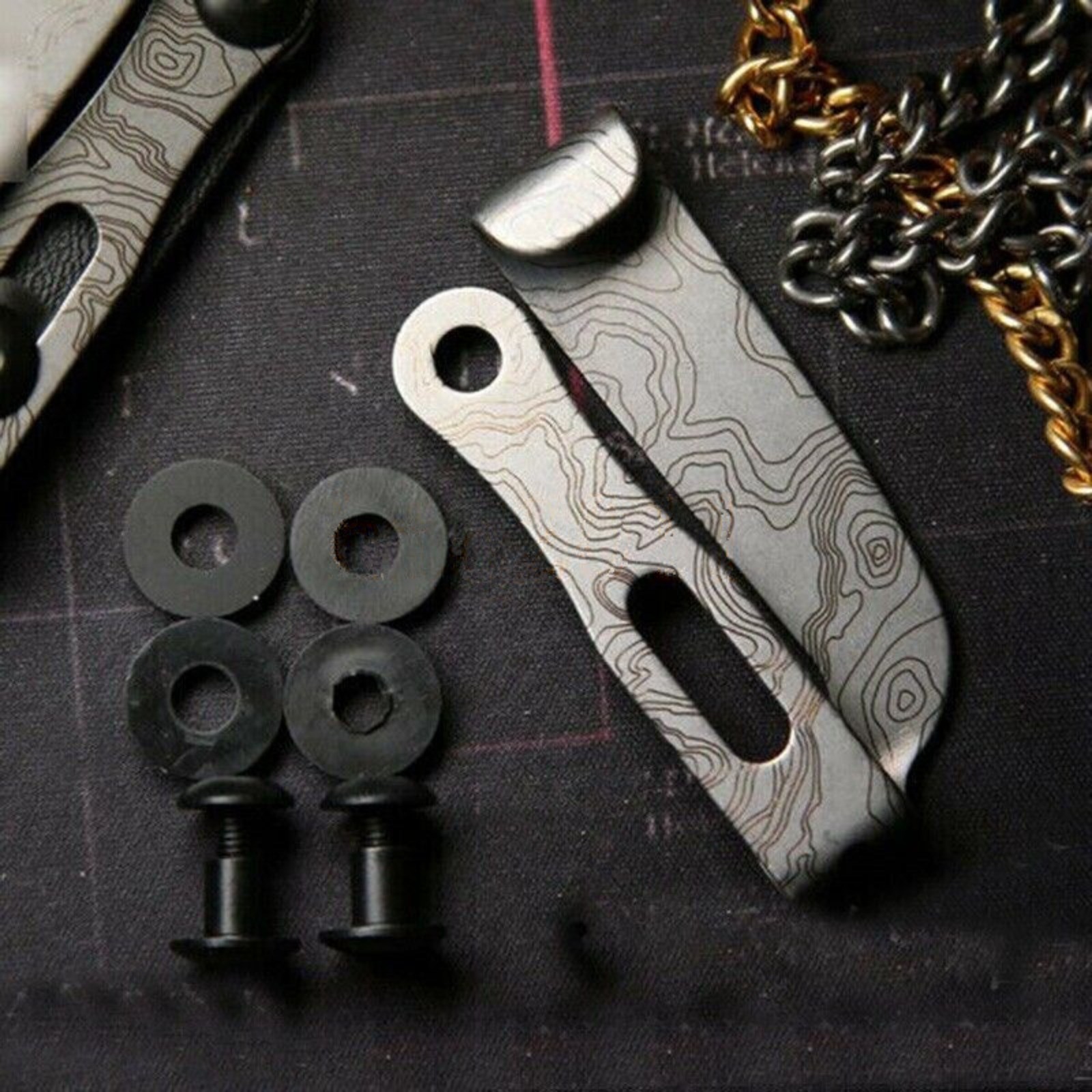 EDC Titanium Alloy Knife Back Clip Pocket Clip Tactical Outdoor Pocket Survival