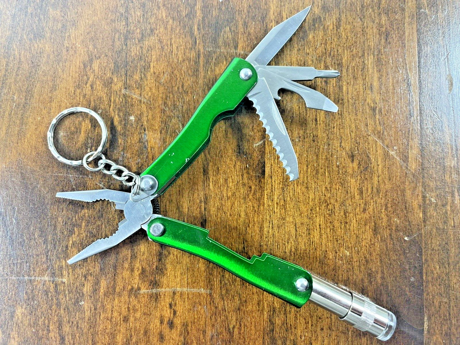 Cabela’s Mini Multi-Tool LED Light Pliers Blade Screwdriver Bottle Opener Knife