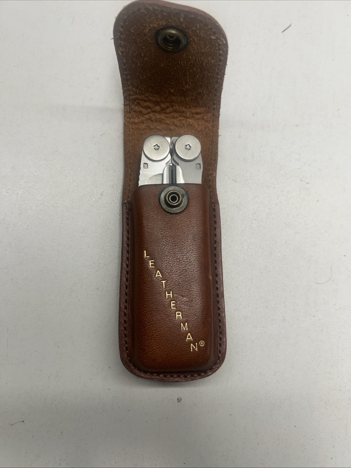 Original Leatherman Wave Multi-tool Leather Sheath Slightly Used 17 Tools