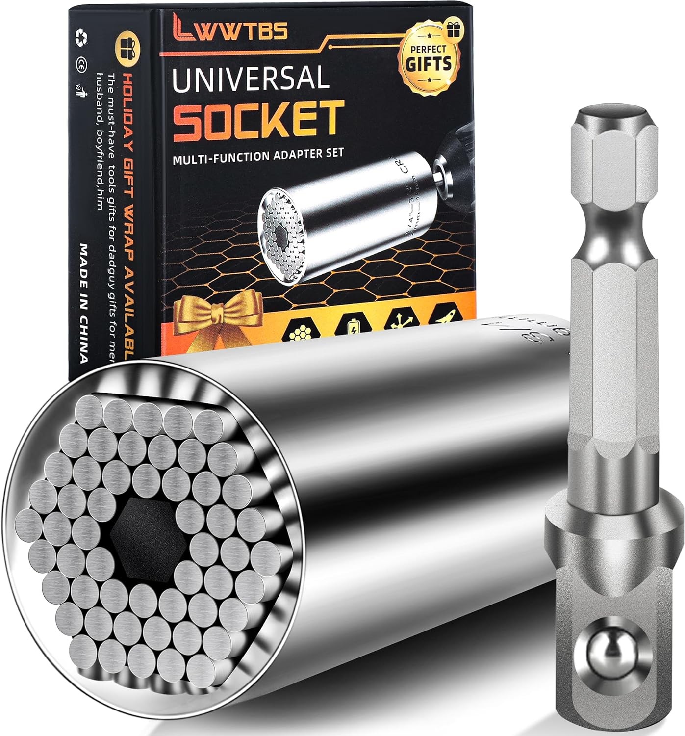 Universal Socket Wrench Adapter Set Multi Function Grip Tool Kit Gift for Men