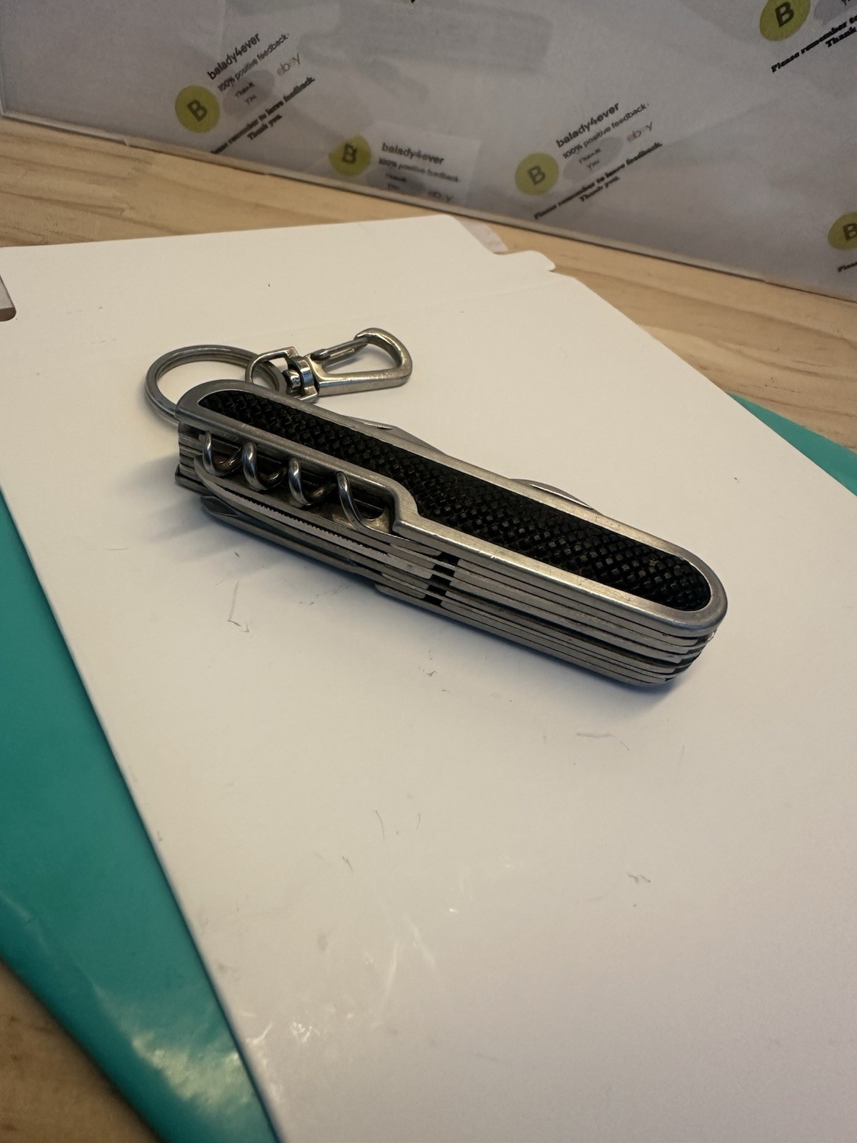 Rubber Handle 11 in 1 Multitool Key Chain 3.25” Closed