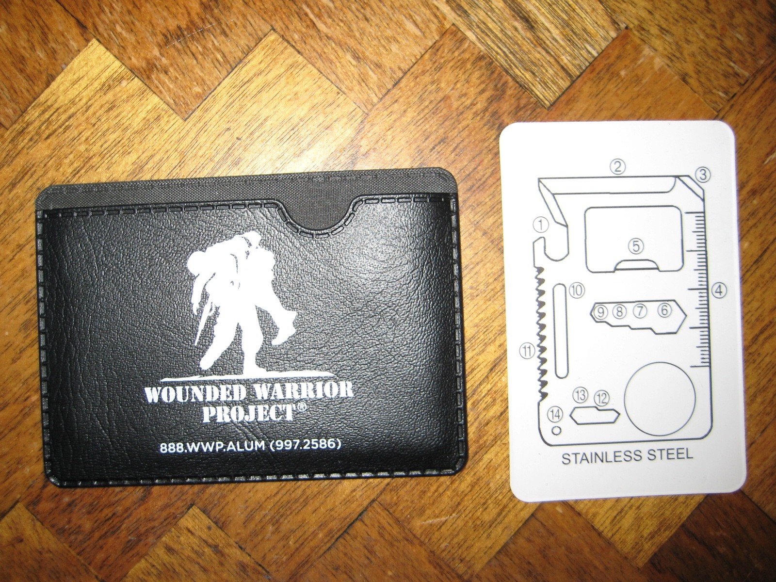 NIB WWP 14 in 1 MultiPurpose Pocket Survival Stainless Steel Knife Tool EDC Camp