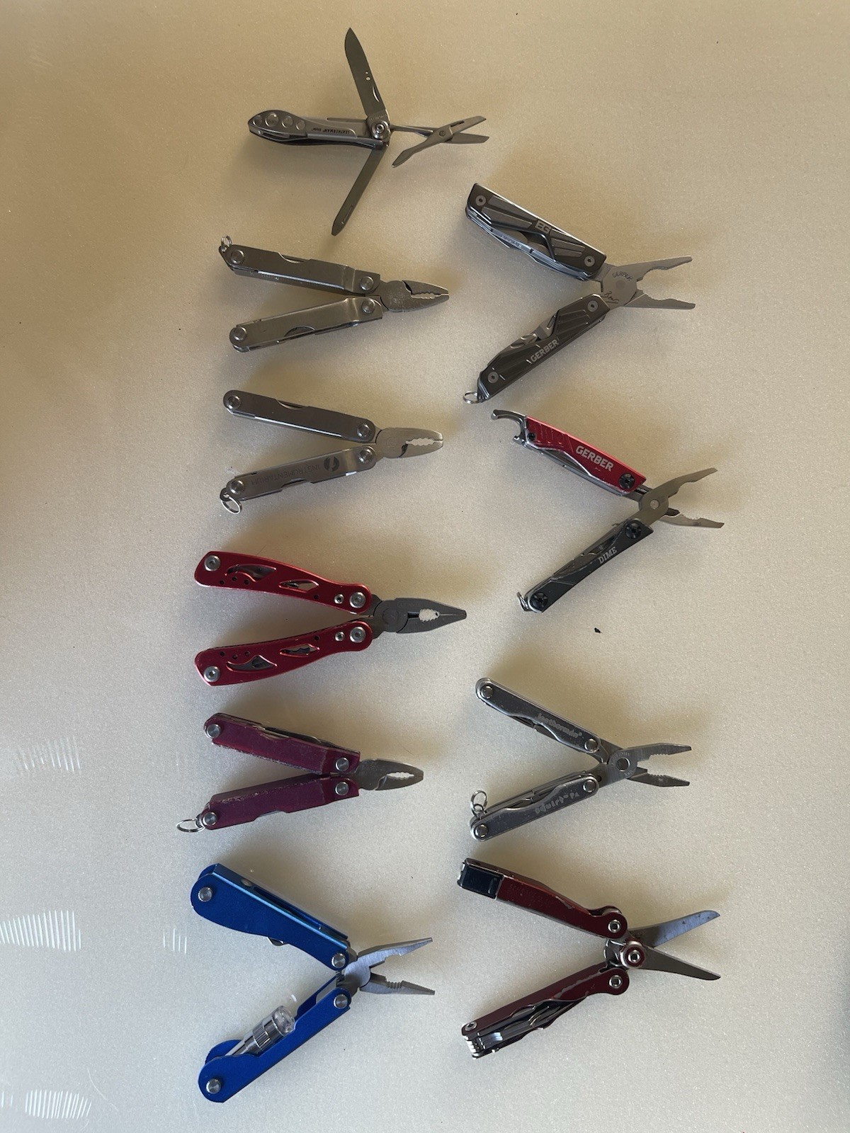 Lot Of 10 Multi Tools – Gerber, Leatherman, Schrader, Unbranded
