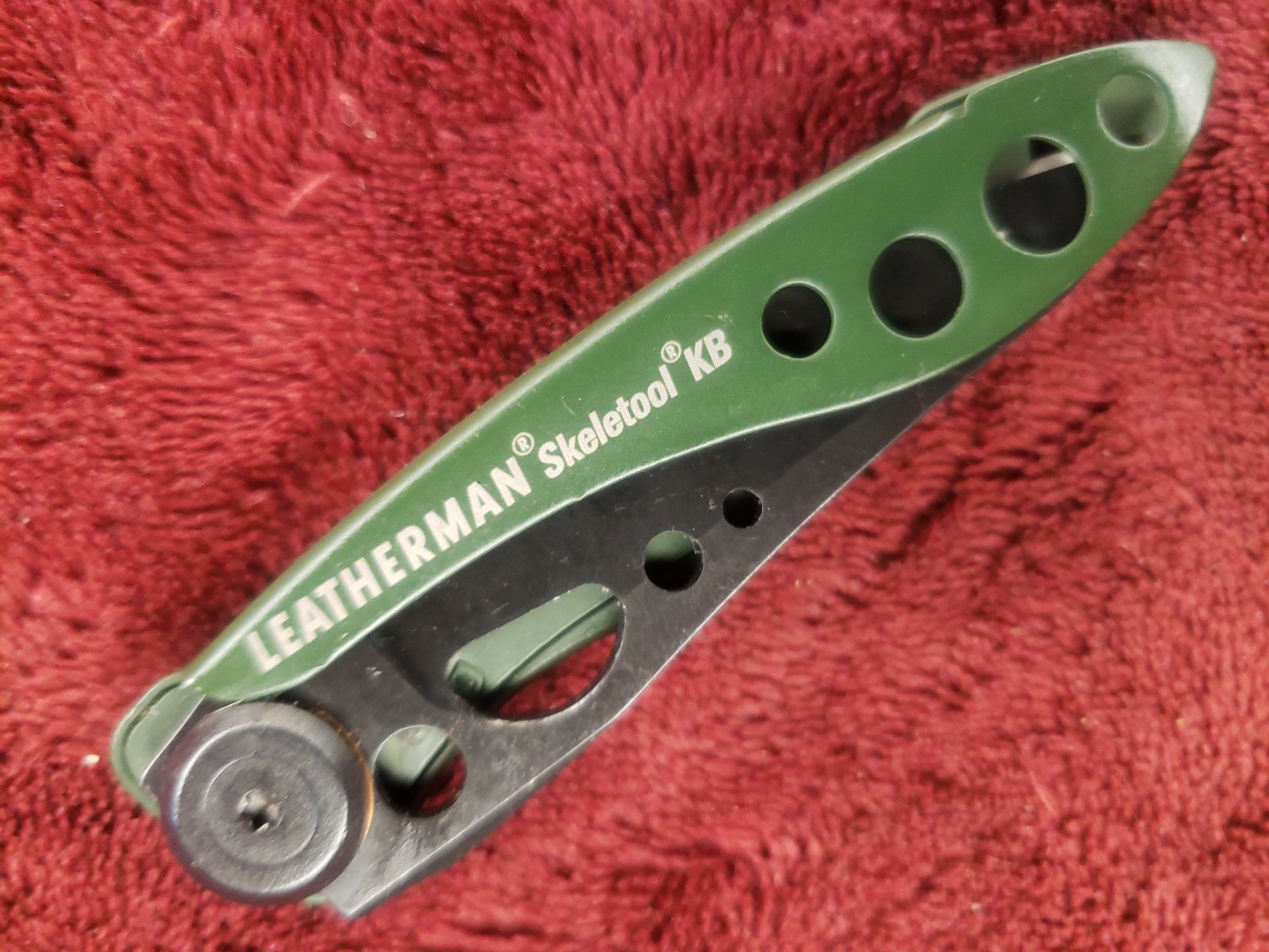 Leatherman Green Skeletool KB Pocket Knife w/ Bottle Opener