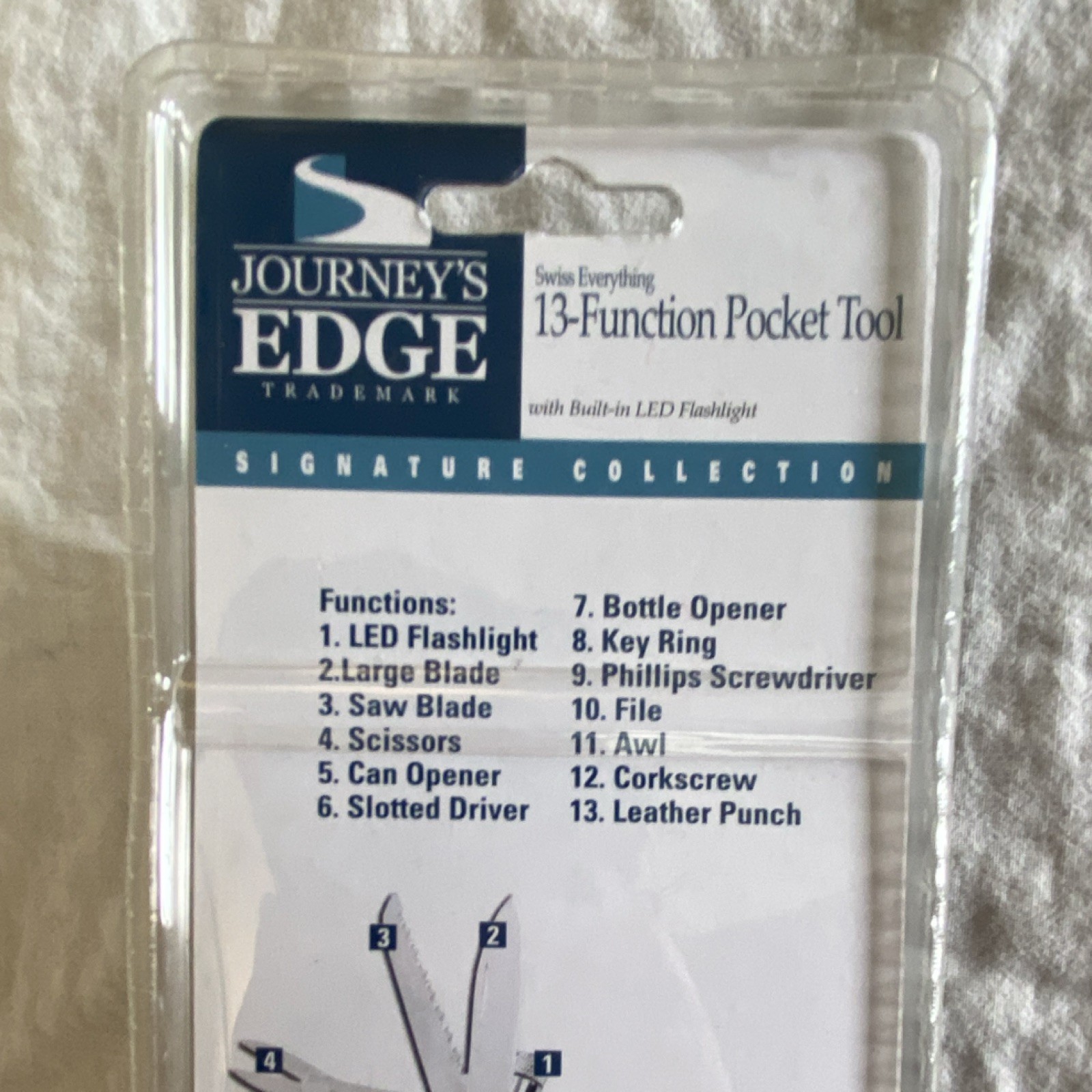 Journey’s Edge Swiss Everything 13-Function Multi-Tool LED Flashlight Silver