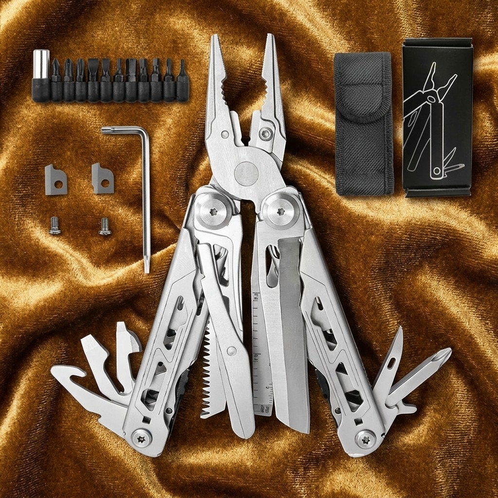 28-in-1 Multi Tool Pliers Stainless Steel Screwdriver EDC Camping Survival