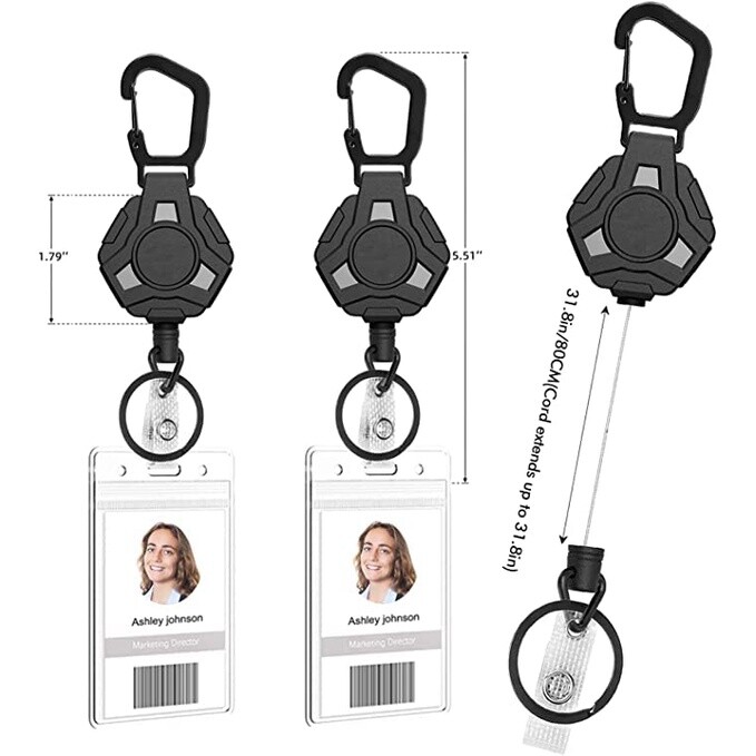 Tactical Zinc Alloy Auto Extend Keychain for Outdoor Sports