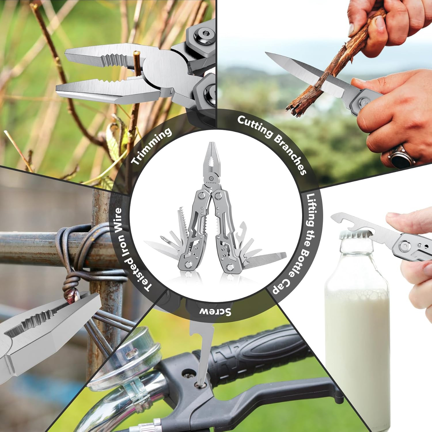 14-In-1 Multitool Pliers，Premium Portable Multi Tool ，With Safety Locking Profes