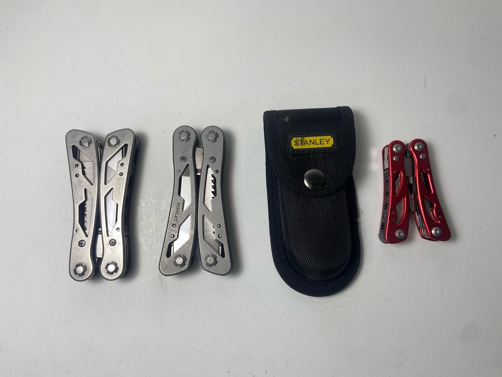 Lot of 3 Stanley Multi Tool Knives Pliers Saw Screwdriver Camping Work Hunting