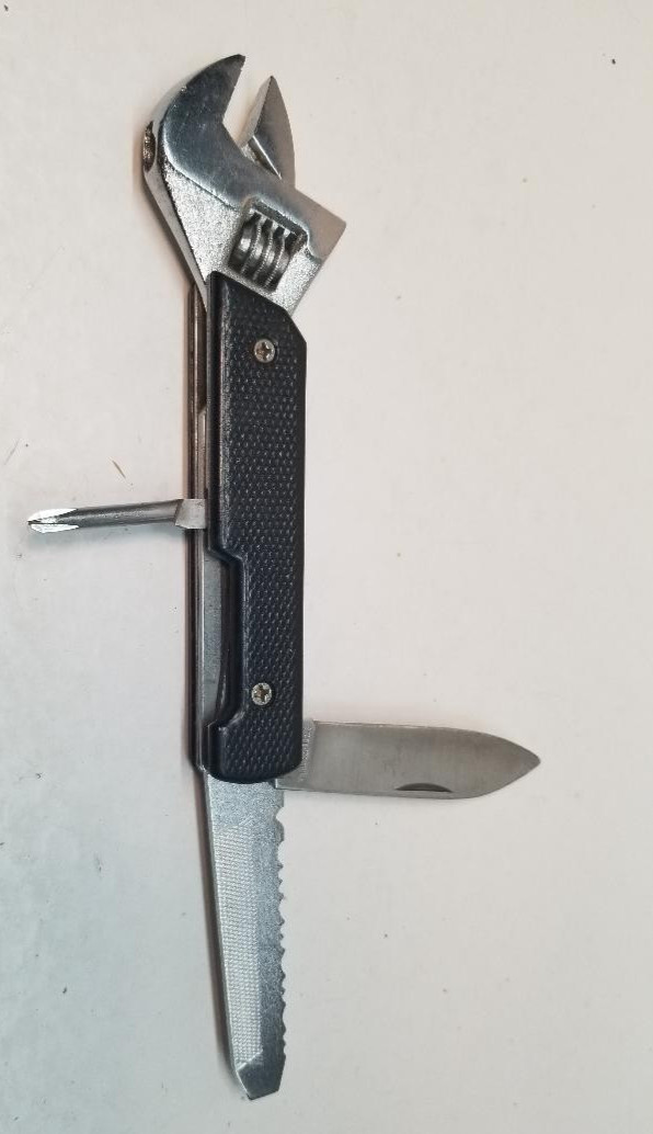 Fineline 5 in 1 Multi Tool Crescent Wrench Saw Screwdriver Knife Adjustable