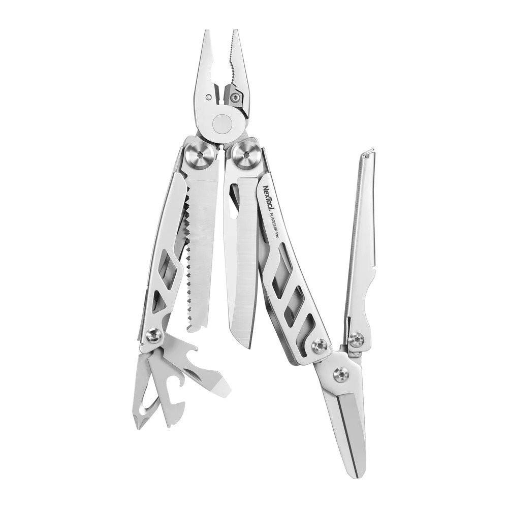 NexTool Flagship Pro Multitool Gray Stainless Handles Several Locking – NE20203