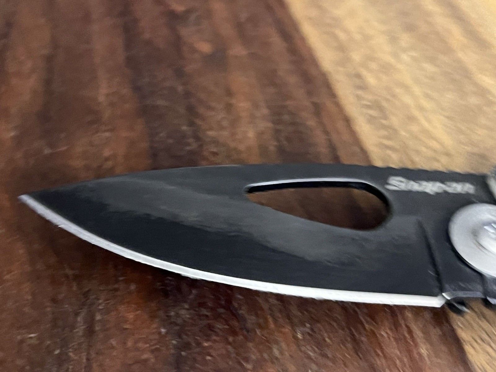 Snap-On BLACK Pocket Knife VERY NICE!! TSA Confiscated ~TASKCo