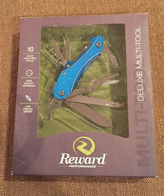 New Reward Performance Blue Deluxe Multi-Tool Pocket Knife