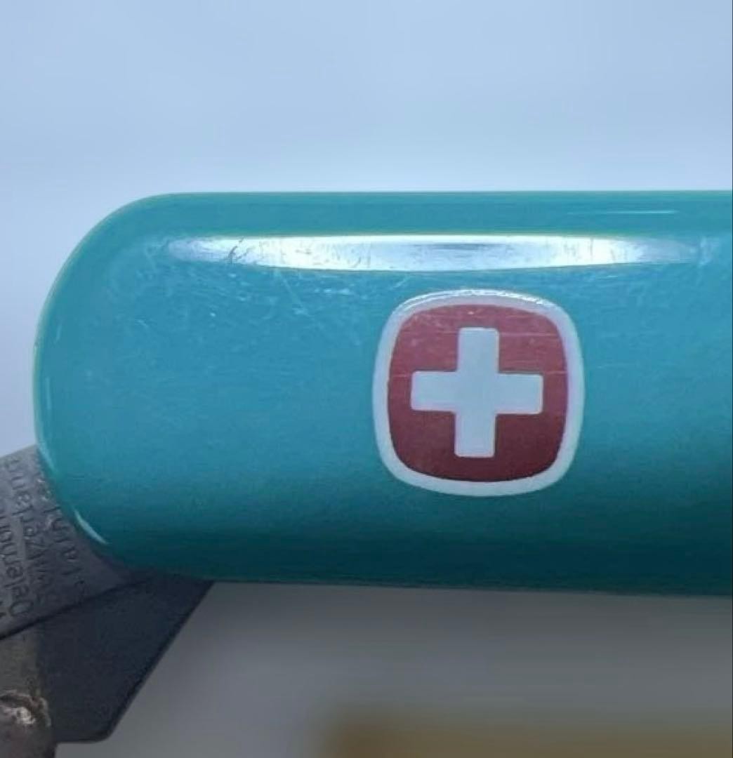 Vintage Rare Wenger 6 Toku Army Knife Teal Blue Green Color