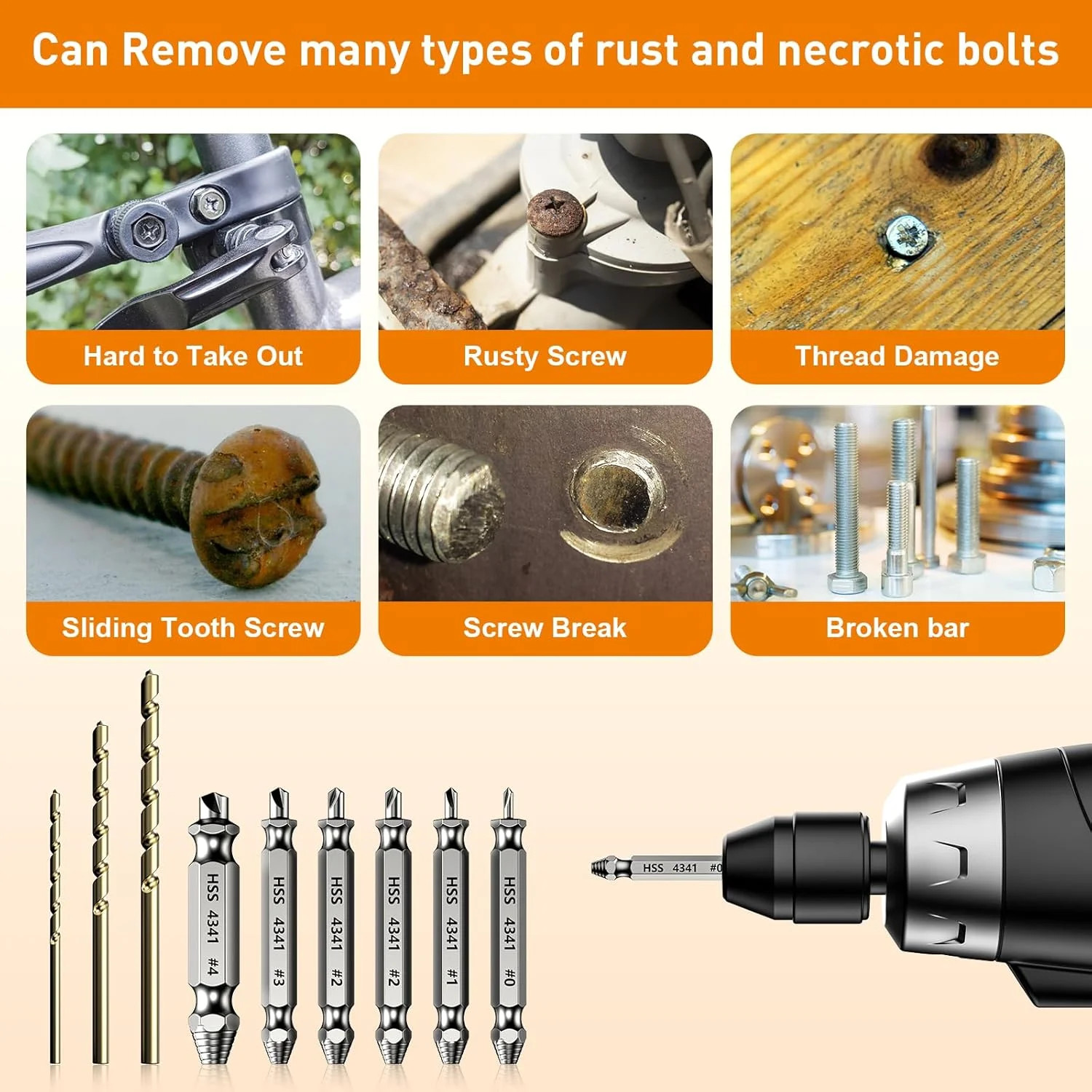 Damaged Screw Extractor Set,Fathers Day Gifts for Dad from Daughter Son,Gifts fo