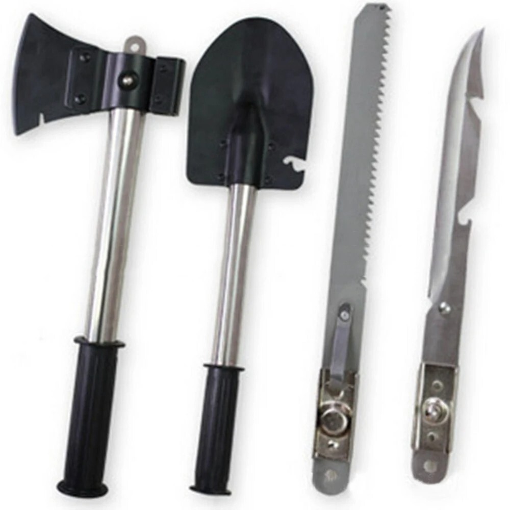 Emergency Camping Tool Kit Multi Survival Set Axe Shovel Knife Hand Saw Hatchet