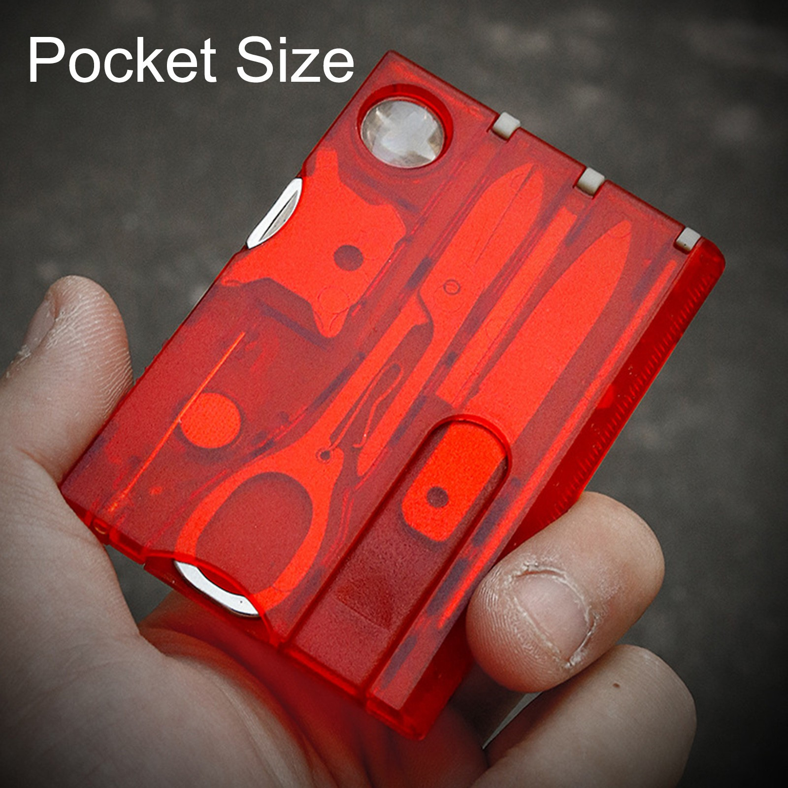 Card Tool Survival Card Pocket Tool Kit Button Battery 3.2 * 2.2 * 0.2in
