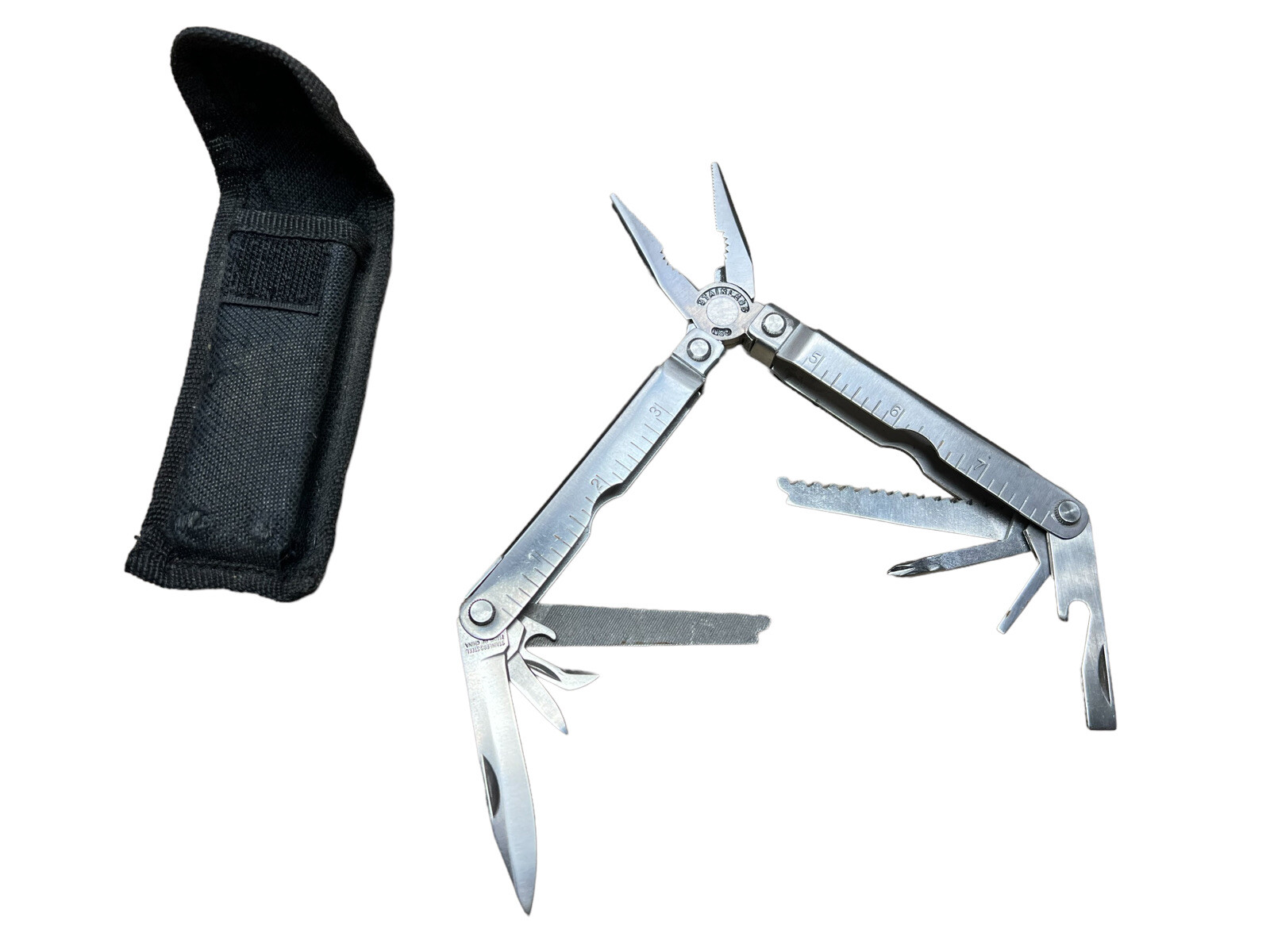 Multi Tool 2CR Stainless Steel, File Saw Pliers,folds To 4”, With Sheath