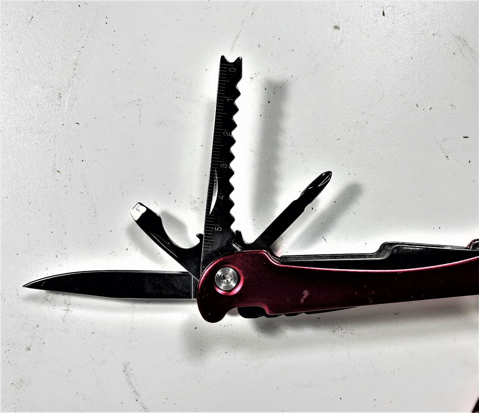 SHEFFIELD Pocket Size Multitool 9 in 1 Tools Stainless, Red Never Used