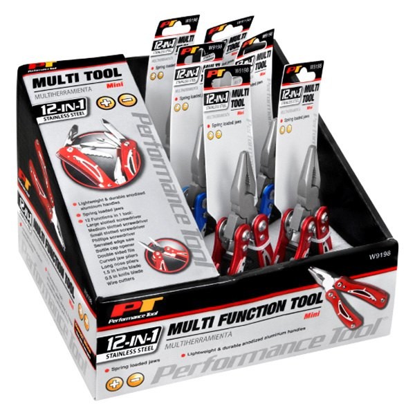 12-in-1 Anodized Aluminum Mini Multi Pliers Set w Merchandising Box