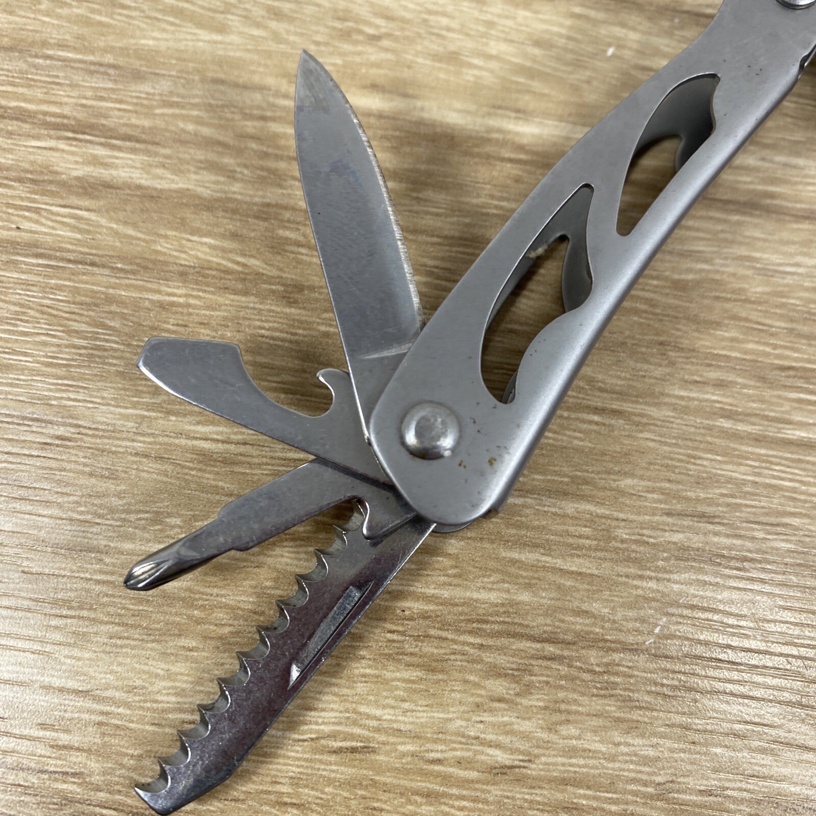 Vintage SHEFFIELD 8-Function Stainless Steel Folding Multi-Tool