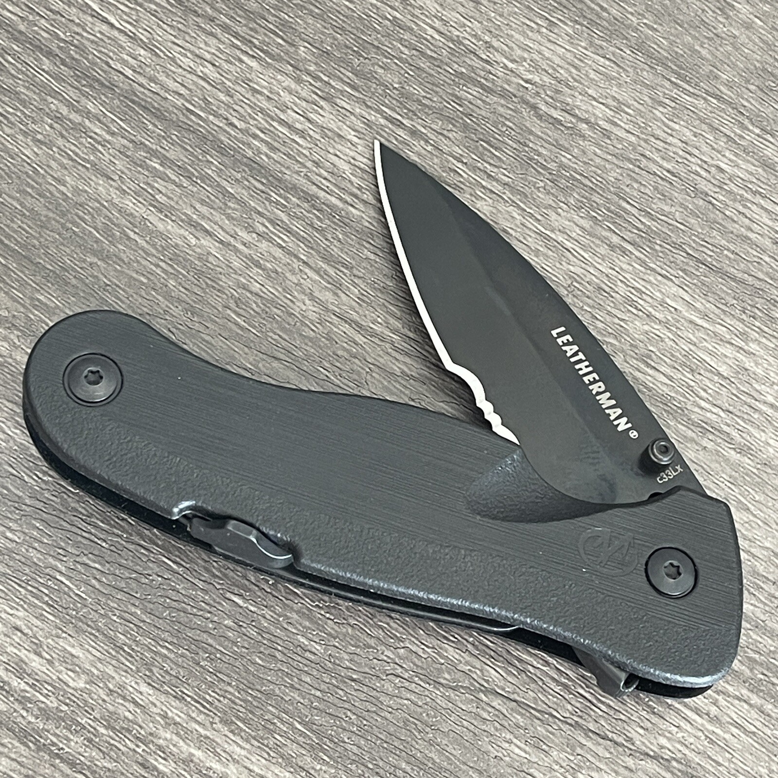 Leatherman Crater C33LX / C 33 LX Black Knife-Multitool; 420HC, Blade Launcher