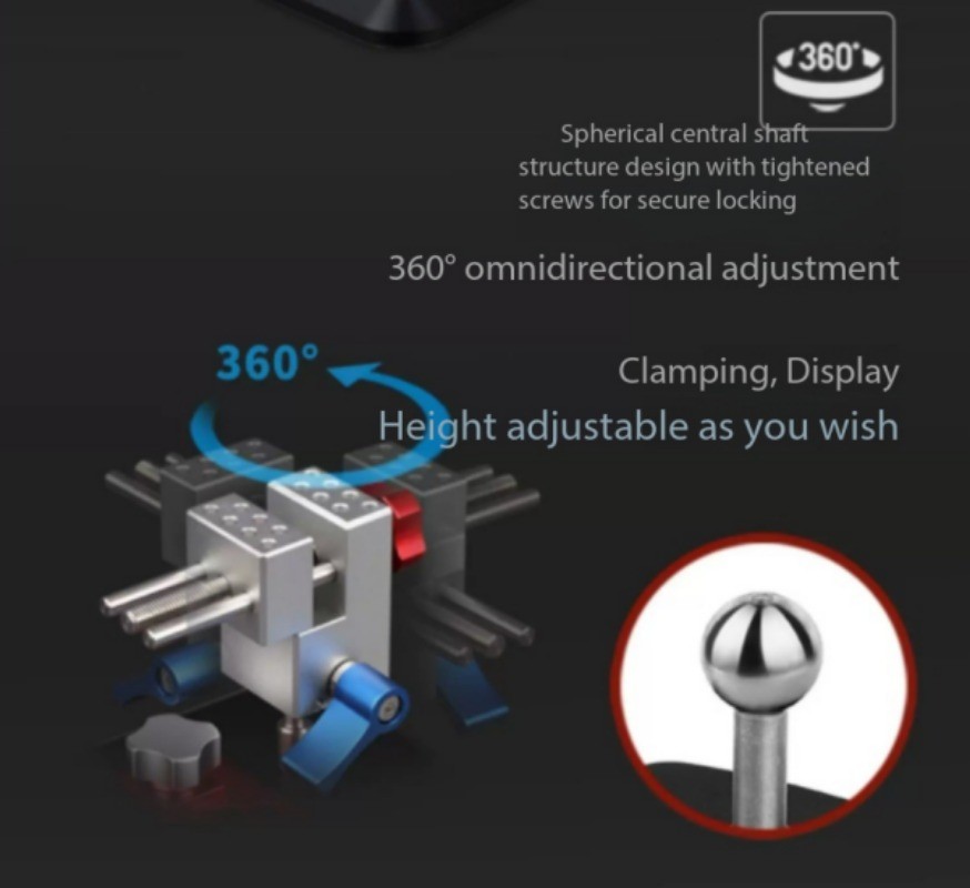 2-in-1 360° Universal Tool Holder Multi-Purpose High-Precision Workbench