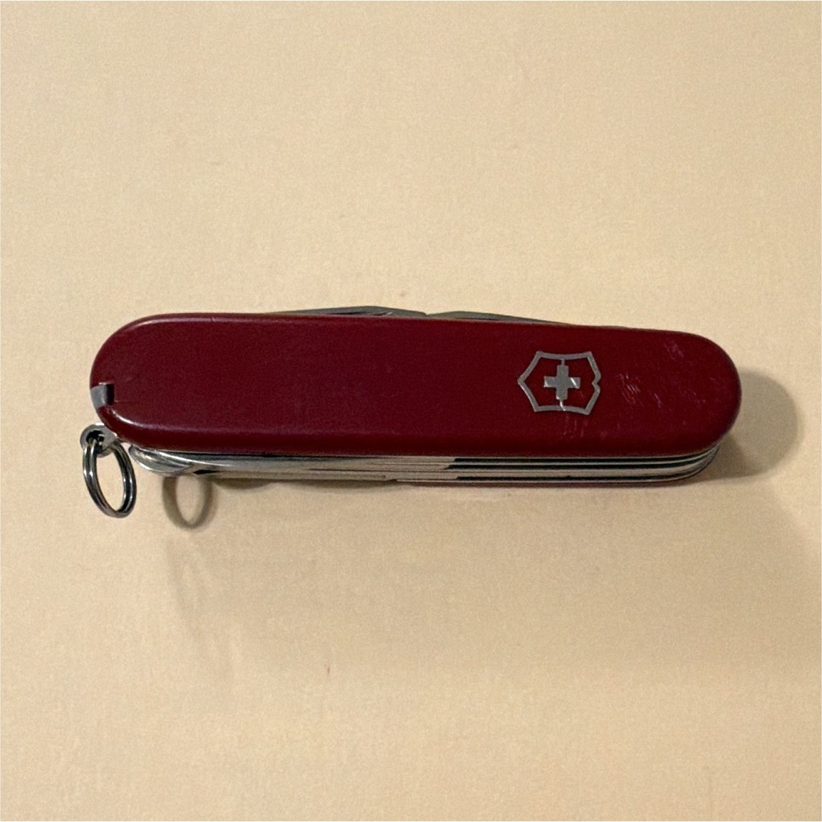 Victorinox Red Multi-Tool Pocket Knife SS Straight Blade Scissors Bottle Opener