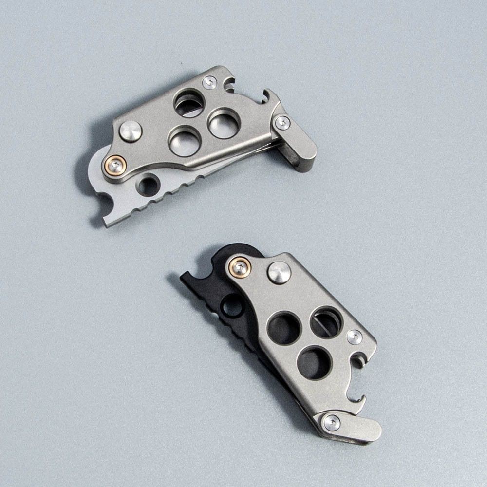 Titanium Alloy Powder Steel Multitool Compact EDC Manual folding Gear forOutdoor
