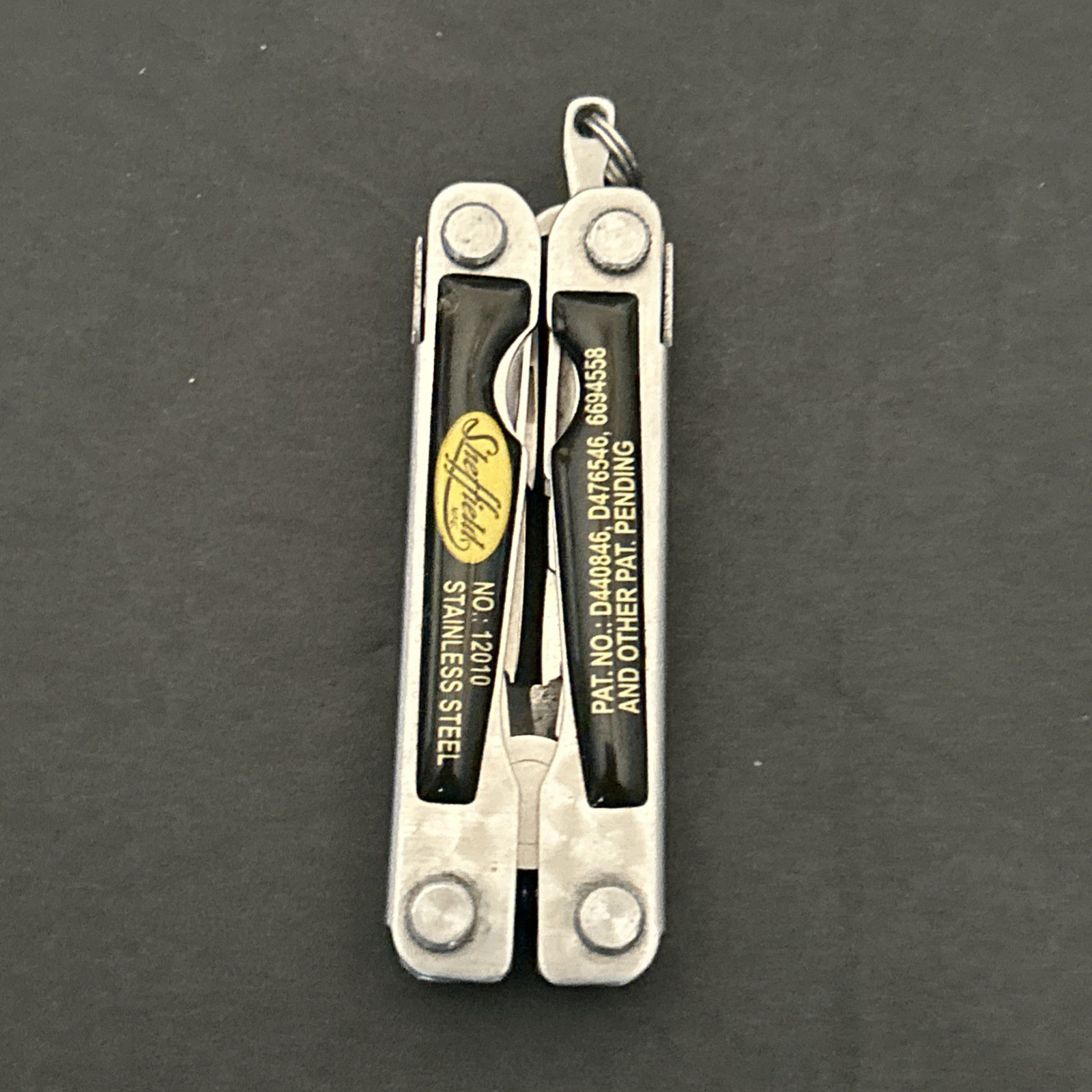 Vintage Sheffield Multi-Tool Knife Pliers-9 Tools Stainless # 12010