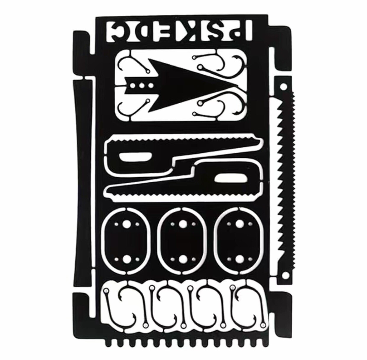 4PCS/set Survival Multitool Stainless Steel Credit Card Size Emergency Kit