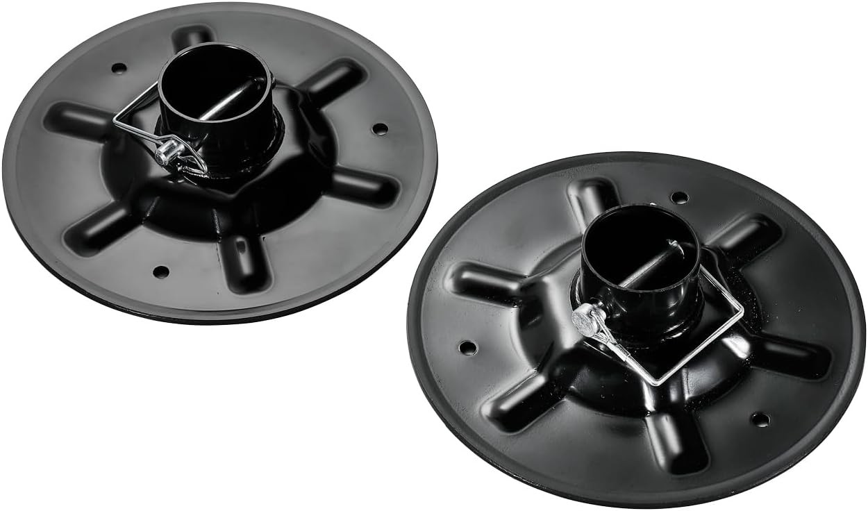 Qty (2) 377962 Replacement Rear Jack Foot Pad with Attachment Pins,9″ Diamete…