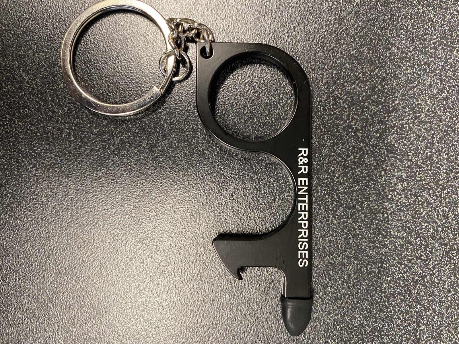 Multifunction Tool KeyChain Door Opener, Bottle Opener, Stylus, Button Pusher
