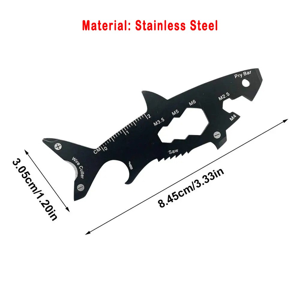 1pc Practical Birthday EDC Gift Fits Shark Multi-Tool & Keychain Accessory Needs