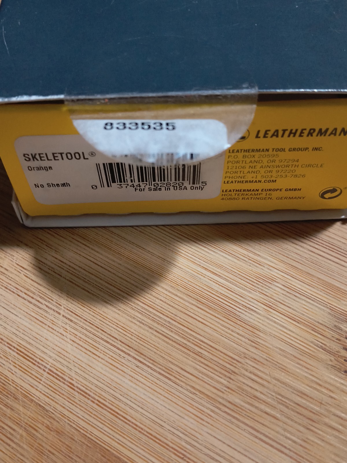 Leatherman Skeletool Partially Serrated Blade Orange 833535 Discontinued
