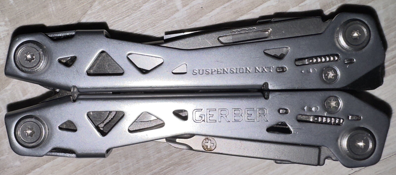 Used Grey Gerber Suspension NXT Multi-Tool Plier Scissor knife Ruler Screwdriver