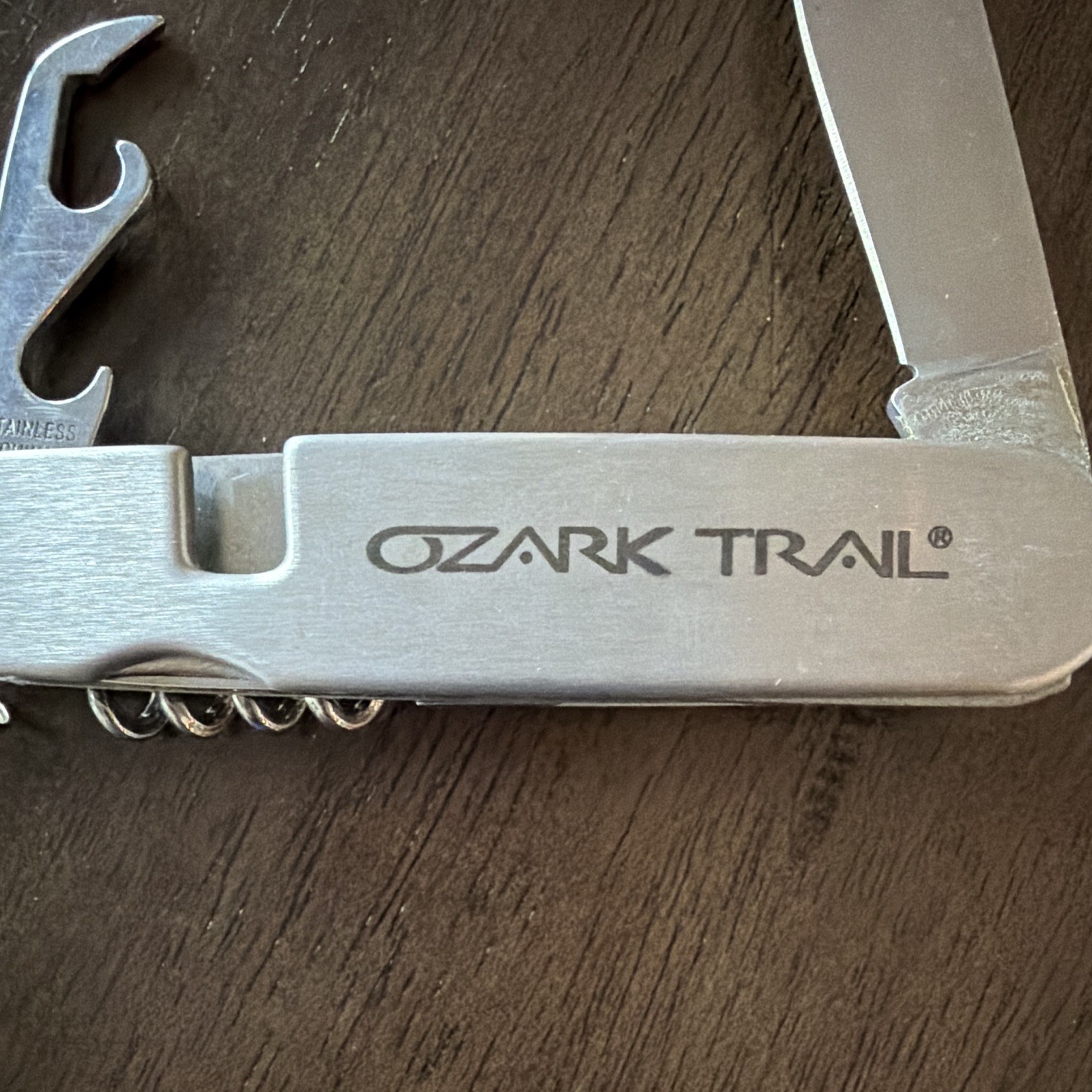 Ozark Trail 5-in-1 Camping Multi-Tool Spoon Fork Knife Corkscrew Opener SS