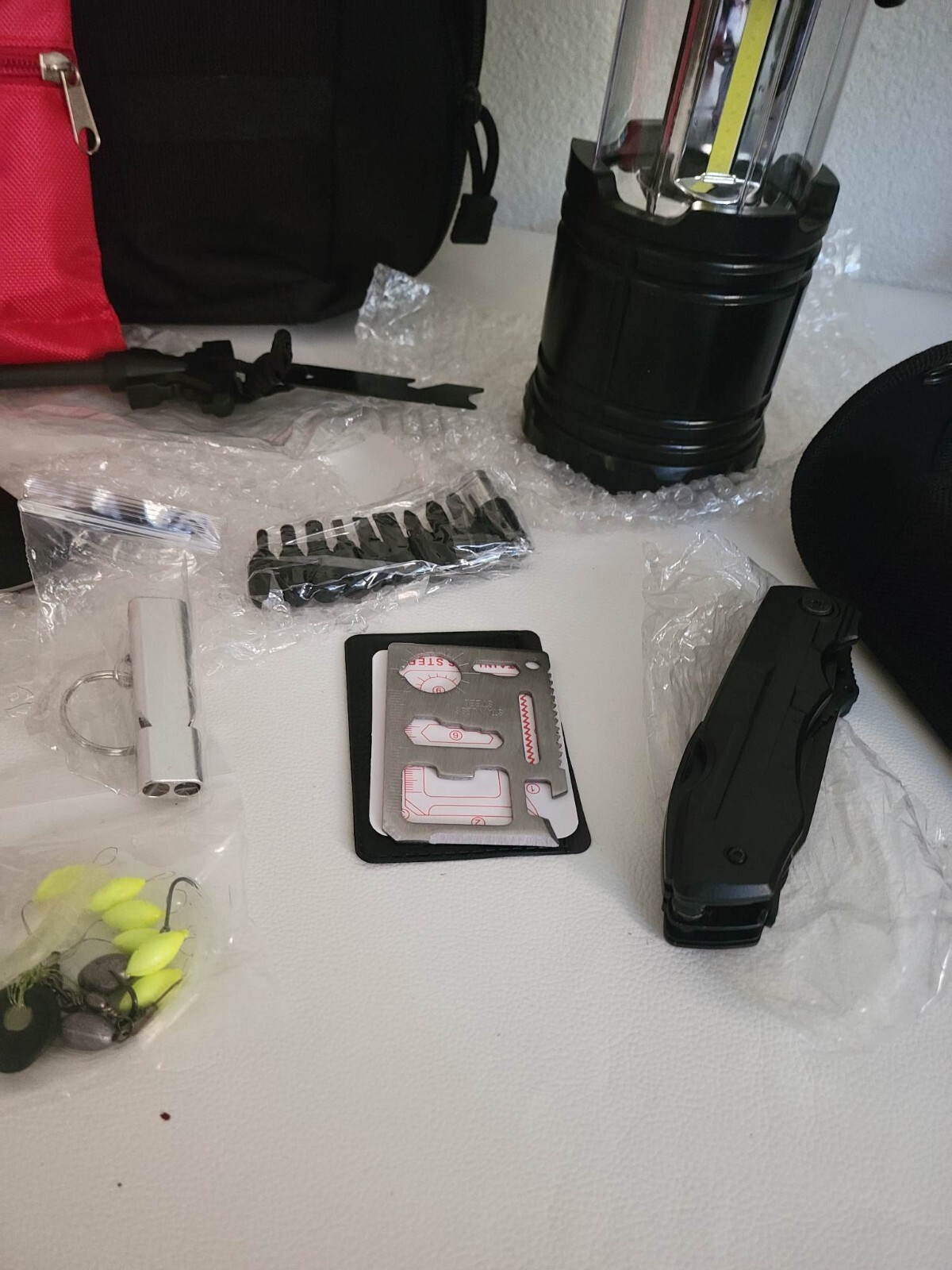 Emergency Survival Kit and First Aid Kit  open box