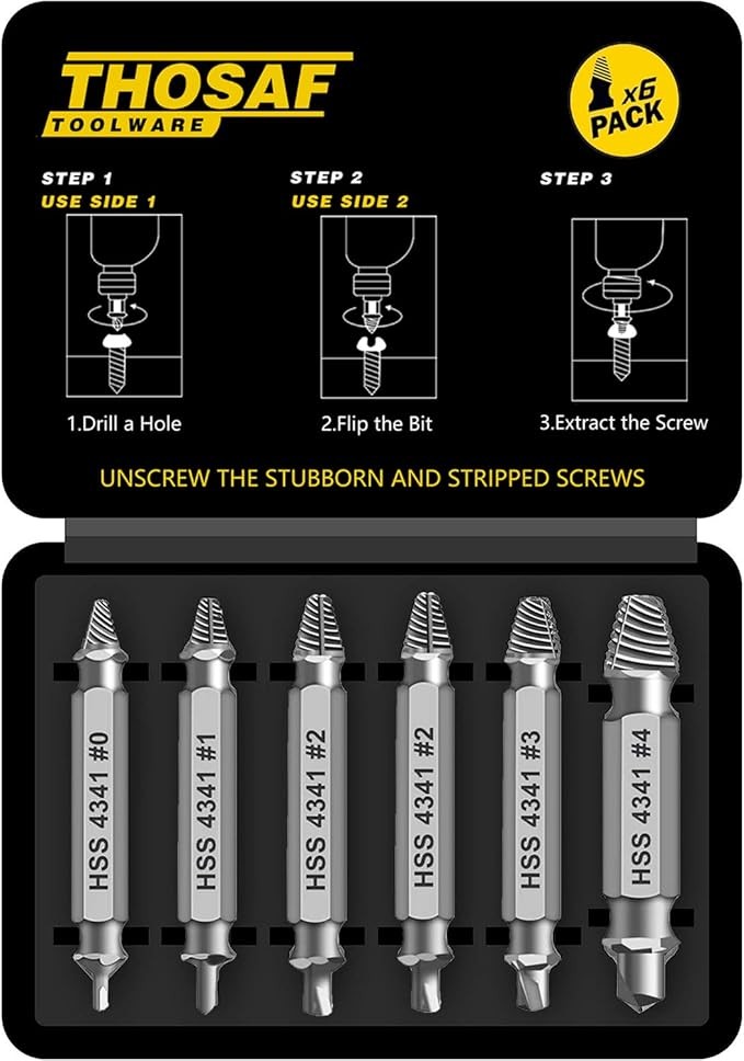 THOSAF Damaged Screw Extractor Set, Fathers Day Gifts for Men