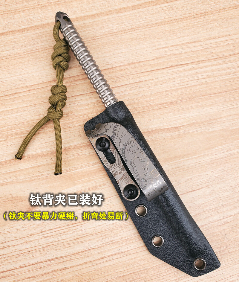 1Pcs Titanium Alloy Survival Crowbar EDC Tools / Belt Clip K Plate Sheath Pouch
