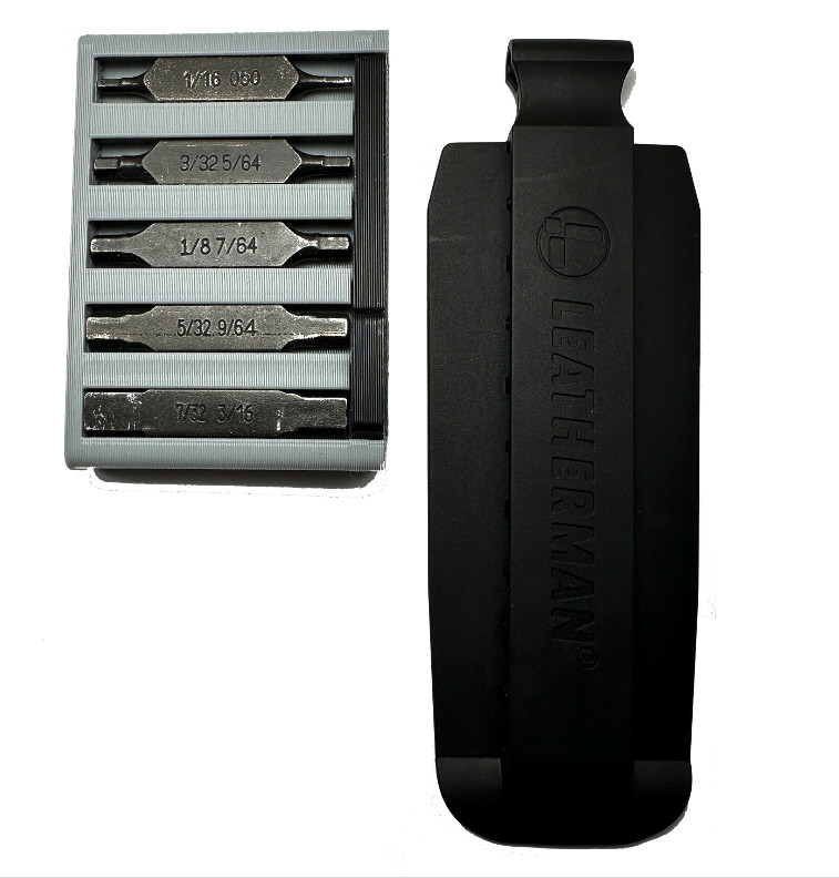 Leatherman flat bit holder for wallet or pocket