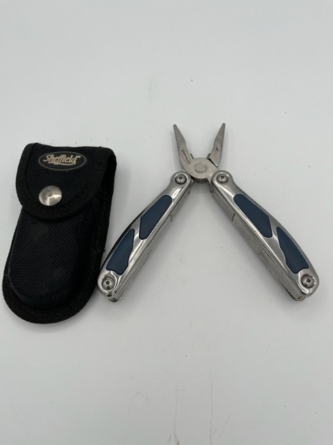 Sheffield 17-N-1 Precision Multi Tool Bonus Nylon Belt Pouch Stainless Steel